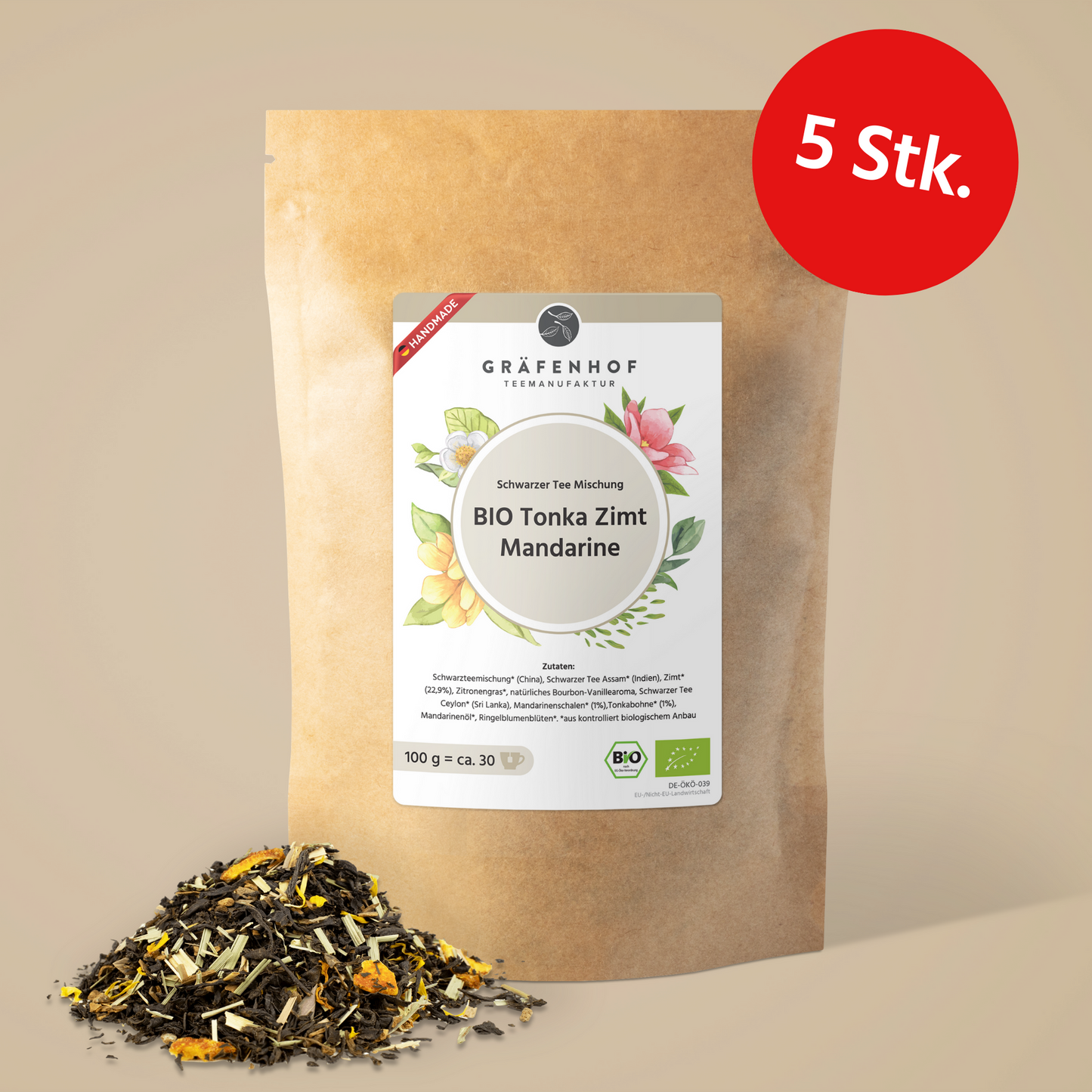 BIO Tonka Zimt Mandarine - 5 Stk. x 100g