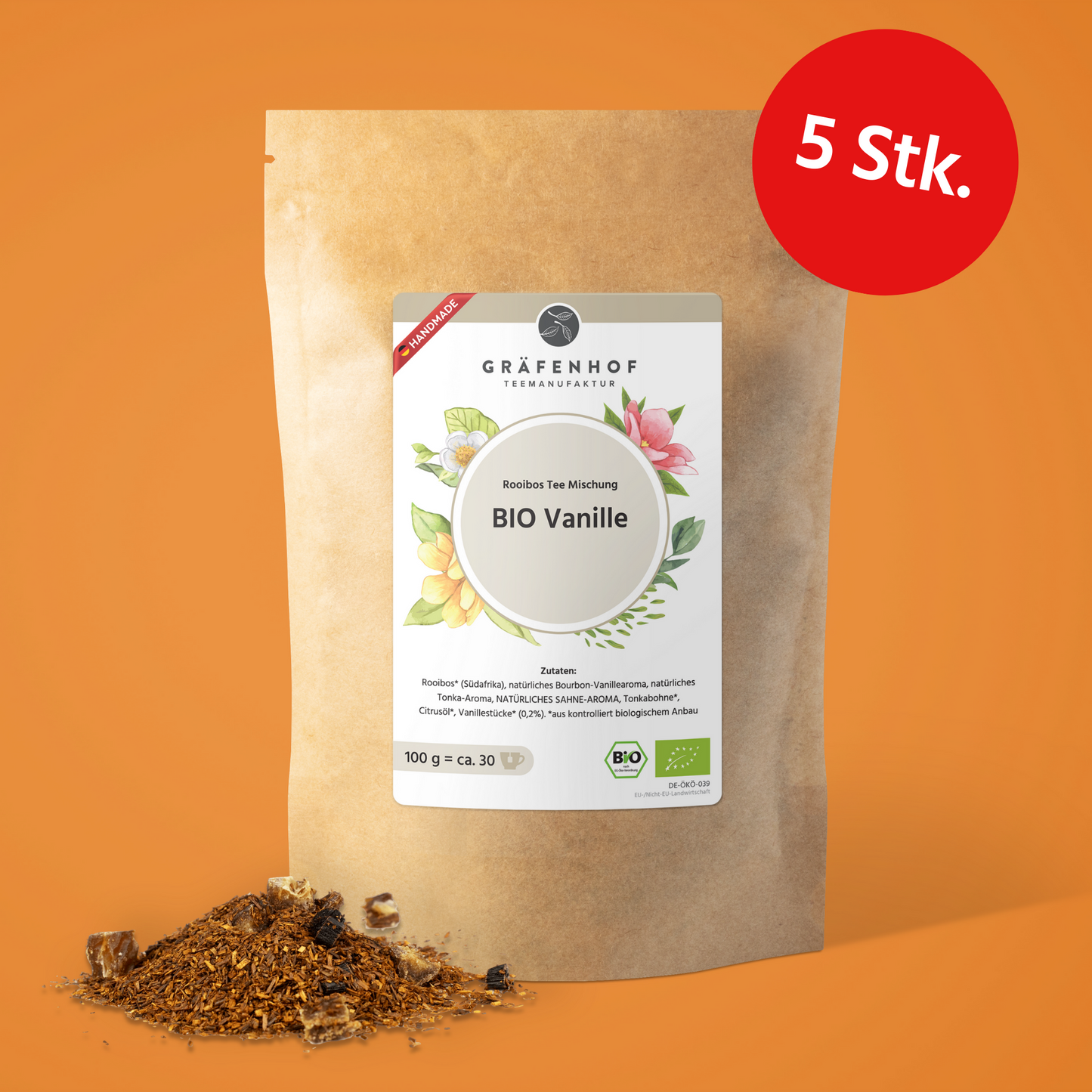 BIO Vanille - 5 Stk. x 100g