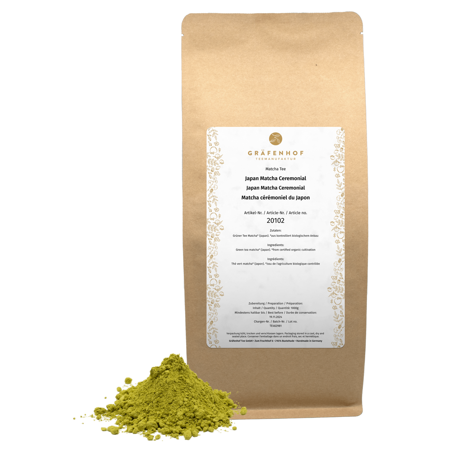 Matcha Ceremonial du Japon